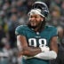 Jan 11, 2026; Philadelphia, PA, USA; Philadelphia Eagles defensive tackle Jalen Carter (98) against the San Francisco 49ers in an NFC Wild Card Round game at Lincoln Financial Field.