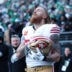 Jan 11, 2026; Philadelphia, PA, USA; San Francisco 49ers tight end George Kittle before action against the Philadelphia Eagles in an NFC Wild Card Round game at Lincoln Financial Field.