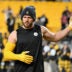 Jan 12, 2026; Pittsburgh, PA, USA; Pittsburgh Steelers linebacker T.J. Watt (90) warms up for an AFC Wild Card Round game against the Houston Texans at Acrisure Stadium.