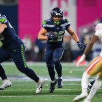 Seattle Seahawks running back Zach Charbonnet