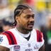 Feb 8, 2026; Santa Clara, CA, USA; New England Patriots wide receiver Stefon Diggs (8) against the Seattle Seahawks during Super Bowl LX at Levi's Stadium.