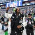 Feb 11, 2026; Seattle, WA, USA; Seattle Seahawks cornerback Riq Woolen (27) before the Super Bowl LX trophy presentation at Lumen Field.