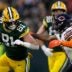 Green Bay Packers tight end Josh Whyle (81) runs the ball during a football game against the Chicago Bears on Dec. 7, 2025, at Lambeau Field in Green Bay, Wis. The Packers defeated the Bears 28-21.