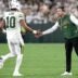Green Bay Packers quarterback Jordan Love (10) in congratulated by head coach Matt LaFleur after throwing a touchdown pass during the fourth quarter of their game Thursday, September 11, 2025 at Lambeau Field in Green Bay, Wisconsin. The Green Bay Packers beat the Washington Commanders 27-18