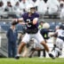 Apr 25, 2026; University Park, PA, USA; Penn State Nittany Lions quarterback Rocco Becht (3) throws a pass during the Penn State Blue-White Spring game at Beaver Stadium.