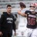 Indiana's Josh Hoover (10) during the Indiana football spring game at Memorial Stadium on Thursday, April 23, 2026.