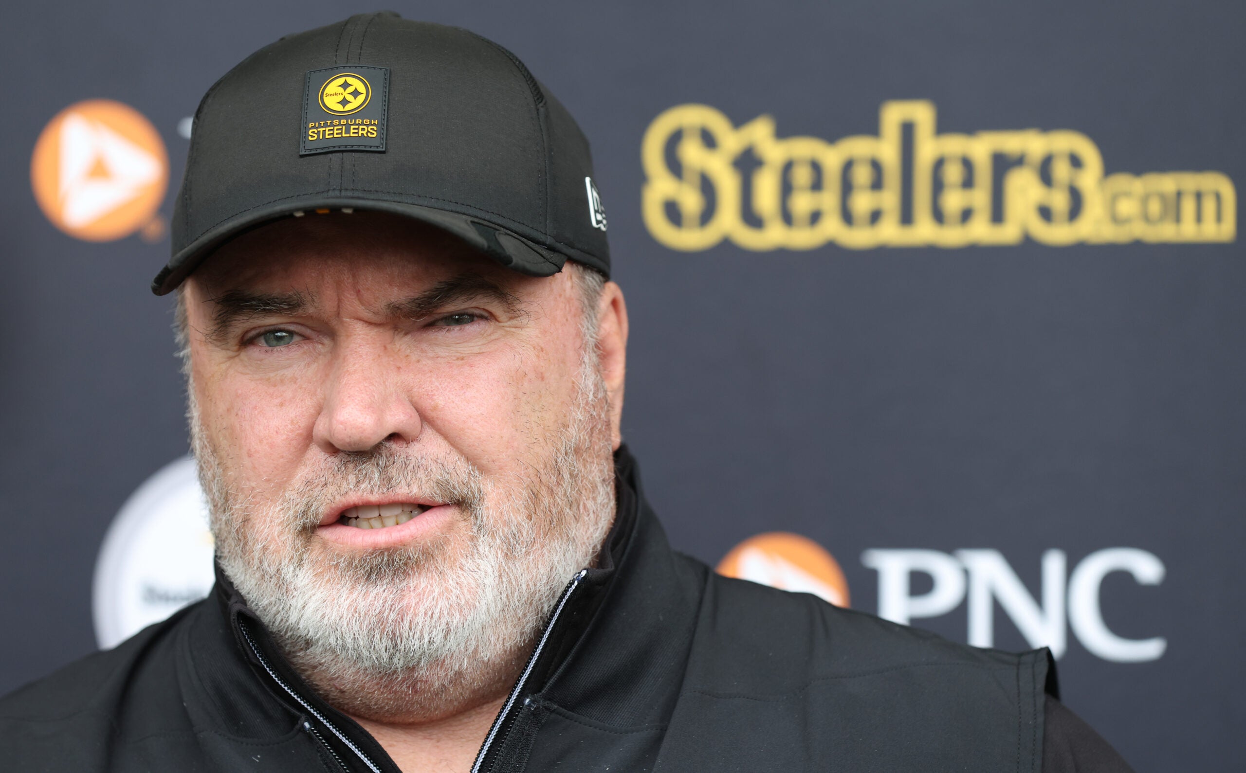 Jun 9, 2026; Pittsburgh, PA, USA; Pittsburgh Steelers head coach Mike McCarthy speaks during Minicamp at UPMC Rooney Sports Complex.