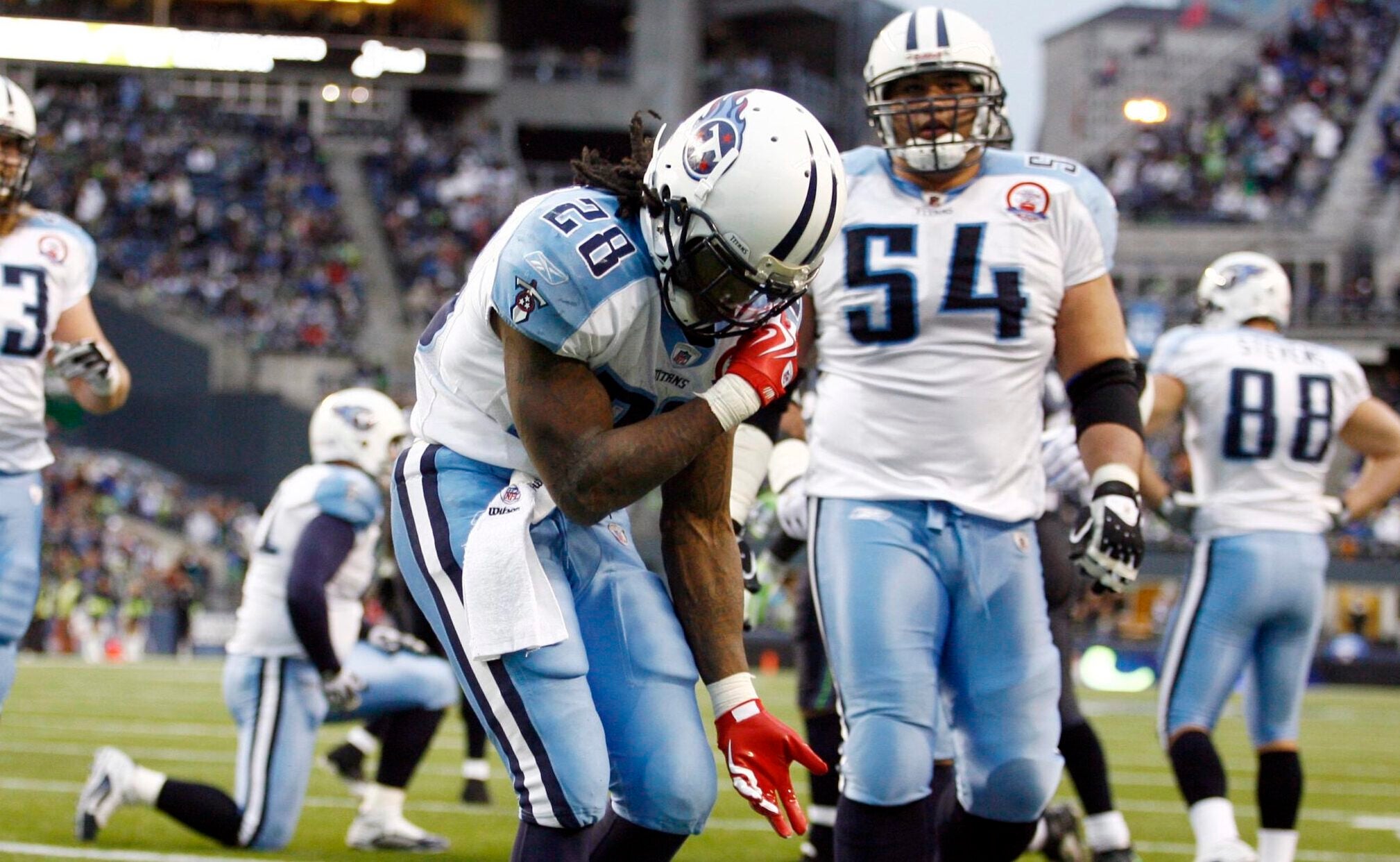 Chris Johnson ALS Choppa City Juke NFL TD celebration Tennessee Titans