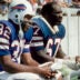 Sep 26, 1976; Tampa, FL, USA; FILE PHOTO; Buffalo Bills running back O.J. Simpson (32) and guard Reggie McKenzie (67) on the sideline during the game against the Tampa Bay Buccaneers at Tampa Stadium.
