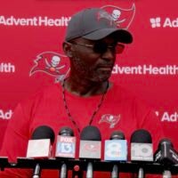 Todd Bowles explained why Buccaneers free agent Al-Quadin Muhammad hasn't been on the practice field.