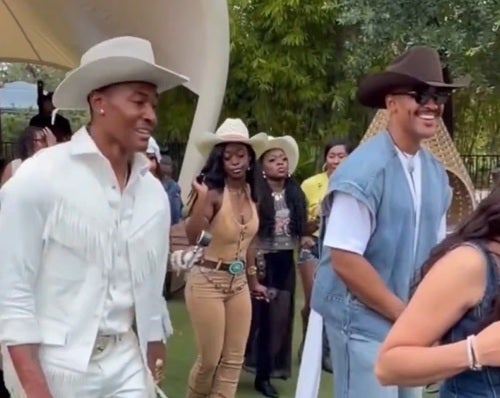 DeVonta Smith and Jalen Hurts are just enjoying a good time together before the season.