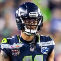Feb 8, 2026; Santa Clara, CA, USA; Seattle Seahawks wide receiver Jaxon Smith-Njigba (11) against the New England Patriots during Super Bowl LX at Levi's Stadium.