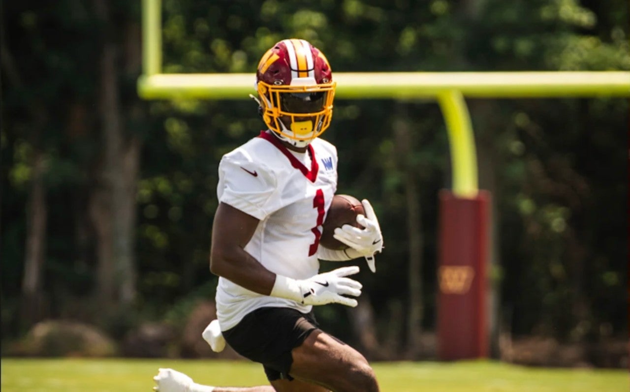 Rachaad White is turning plenty of heads at Commanders practice.