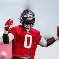 TAMPA, FL. – June 16, 2026 – Outside Linebacker Yaya Diaby #0 of the Tampa Bay Buccaneers during 2026 minicamp at AdventHealth Training Center. Photo by Tori Richman/Tampa Bay Buccaneers