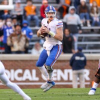 Dec 5, 2020; Knoxville, Tennessee, USA; Florida Gators quarterback Kyle Trask (11) during a game against the Tennessee Volunteers at Neyland Stadium.