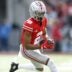 Ohio State Buckeyes wide receiver Chris Olave (2) makes a catch against Michigan State Spartans in the second quarter during their NCAA College football game at Ohio Stadium in Columbus, Ohio on November 20, 2021. Osu21msu Kwr 25