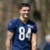 May 9, 2025; Lake Forest, IL, USA; Chicago Bears tight end Colston Loveland (84) smiles during the Rookie Minicamp at Halas Hall.