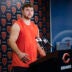 May 9, 2025; Lake Forest, IL, USA; Chicago Bears offensive line Ozzy Trapilo speaks during the Rookie Minicamp at Halas Hall.