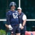 Jun 3, 2025; Lake Forest, IL, USA; Chicago Bears guard Joe Thuney (62) looks on during minicamp at Halas Hall.