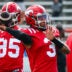 Jun 7, 2025; Calgary, Alberta, Canada; Calgary Stampeders quarterback Vernon Adams Jr (3) throws the ball during warmup against the Hamilton Tiger-Cats at McMahon Stadium.