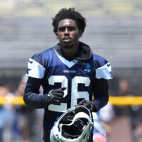 Jul 22, 2025; Oxnard, CA, USA; Dallas Cowboys cornerback DaRon Bland (26) during training camp at the River Ridge Fields.
