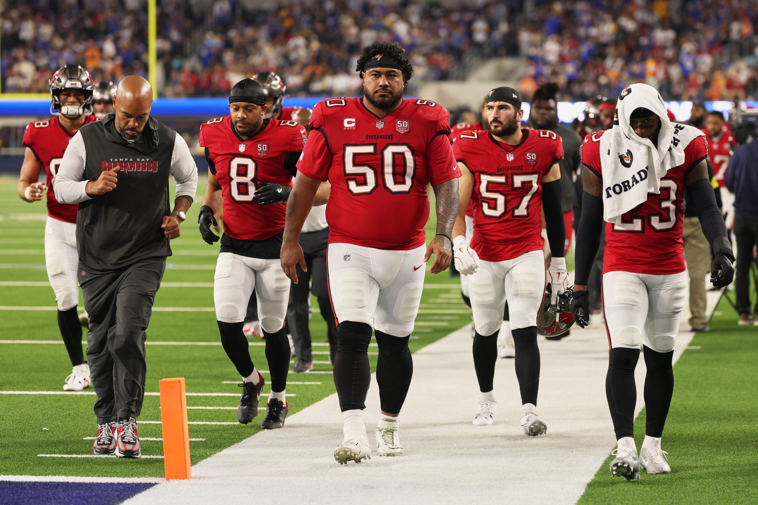 Vita Vea isn't on best terms with the Buccaneers, right now.
