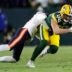 Green Bay Packers tight end Luke Musgrave misses a catch during a football game against the Chicago Bears on Dec. 7, 2025, at Lambeau Field in Green Bay, Wis. The Packers defeated the Bears 28-21.