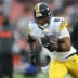 Dec 28, 2025; Cleveland, Ohio, USA; Pittsburgh Steelers tight end Jonnu Smith (81) warms up before the game against the Cleveland Browns at Huntington Bank Field.