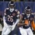 Jan 4, 2026; Chicago, Illinois, USA; Chicago Bears safety Kevin Byard III (31) runs with the ball after making an interception against the Detroit Lions during the second half at Soldier Field.