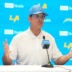 Jan 15, 2026; El Segundo, CA, USA; Los Angeles Chargers coach Jim Harbaugh at press conference at The Bolt.