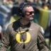 Oregon coach Dan Lanning oversees the Oregon Spring Game at Autzen Stadium in Eugene April 25, 2026