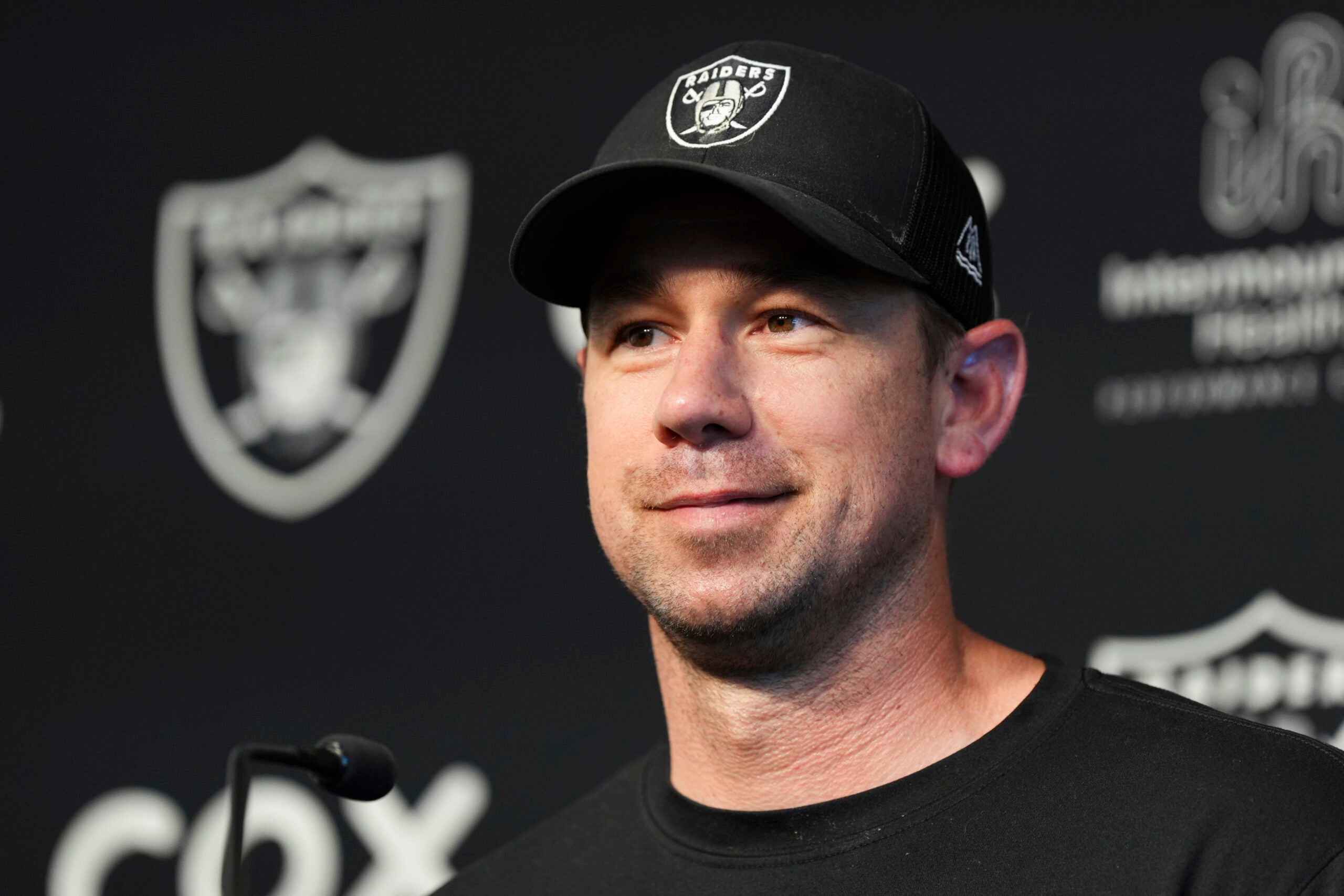 Las Vegas Raiders head coach Klint Kubiak training camp kicker battle