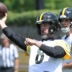May 28, 2026; Pittsburgh, PA, USA; Pittsburgh Steelers quarterback Aaron Rodgers (8) participates in OTA drills at the UPMC Rooney Sports Complex.