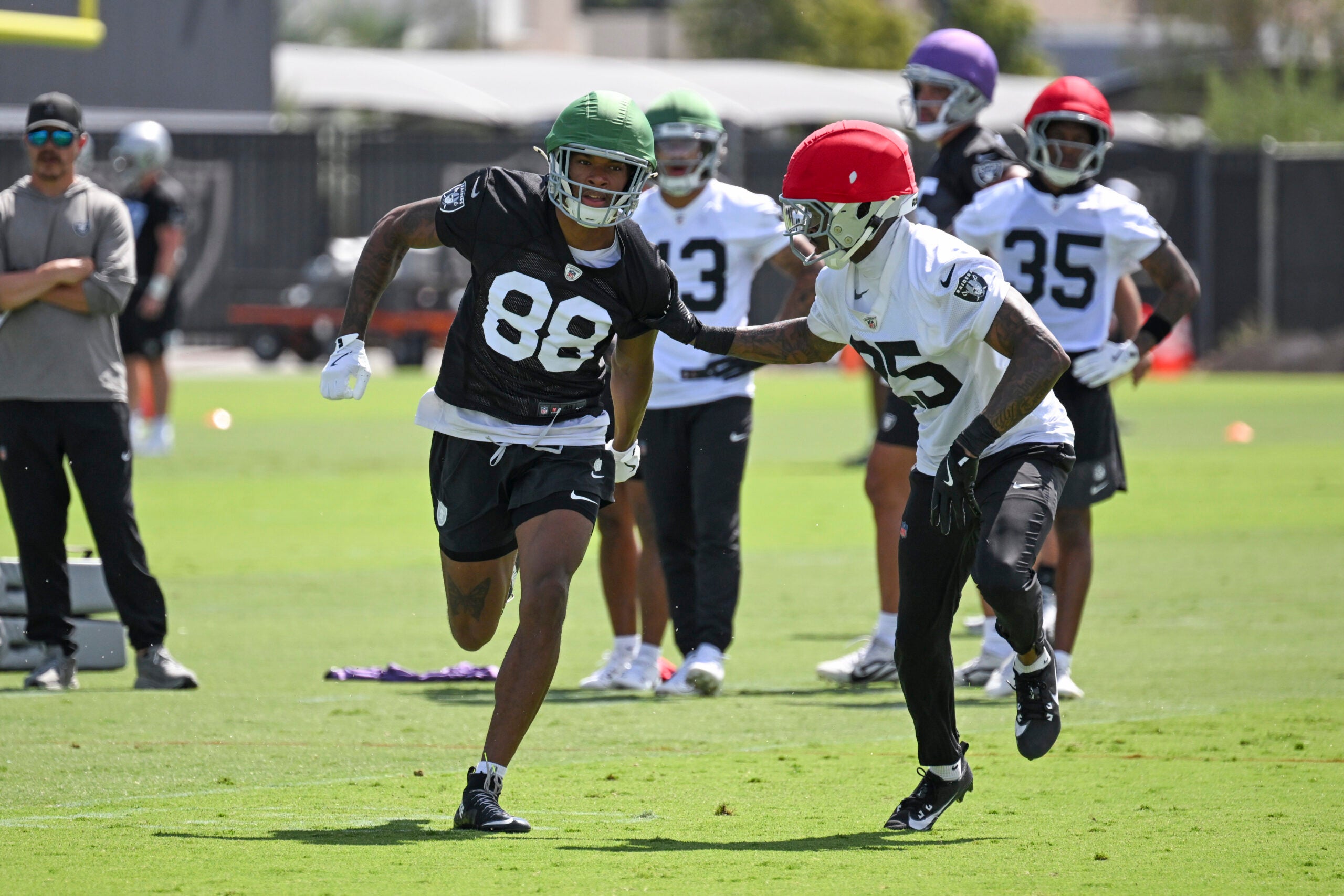 Las Vegas Raiders cornerback Decamerion Richardson training camp