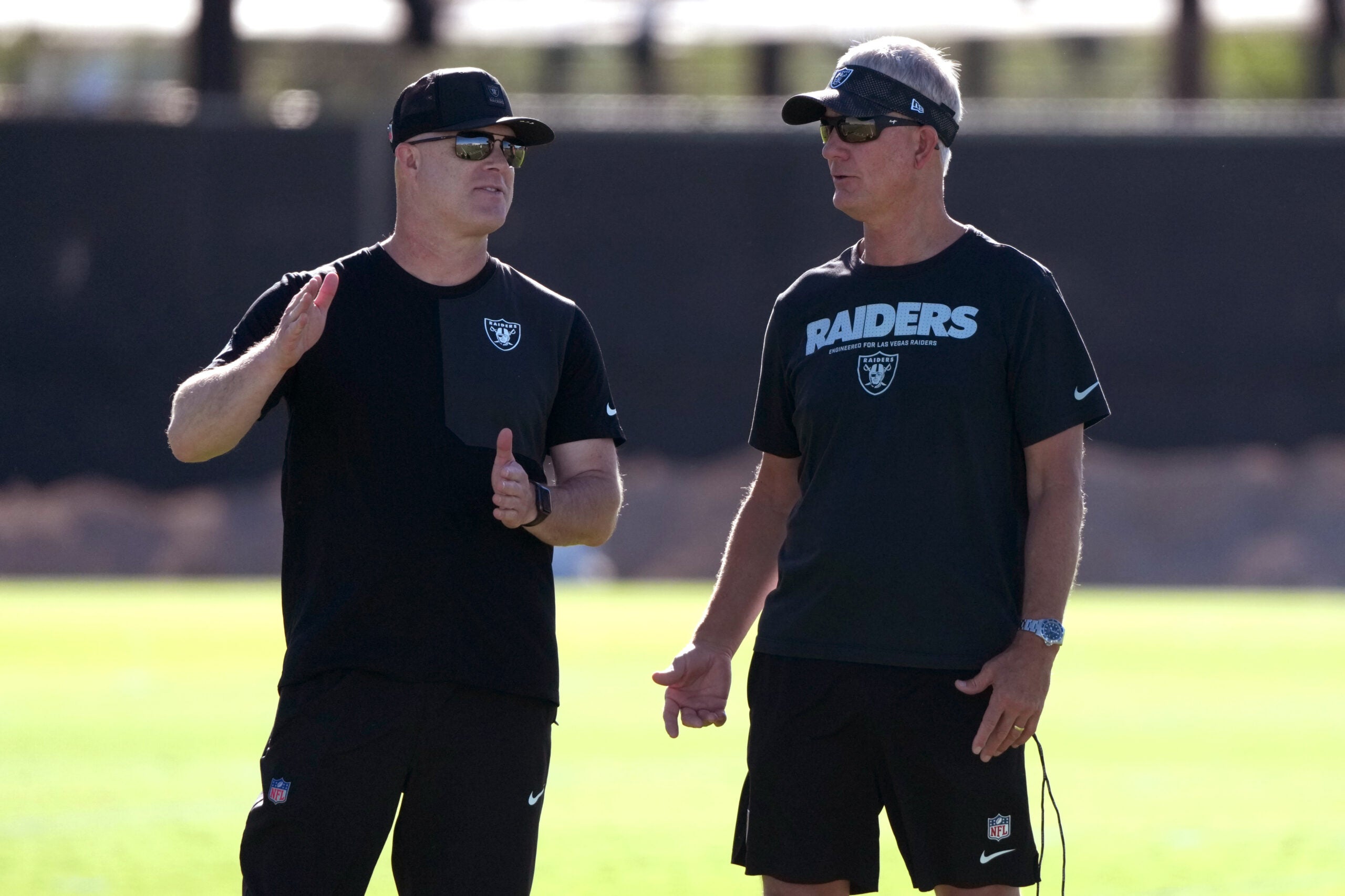 Las Vegas Raiders coach training camp Hezekiah Masses cornerback