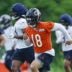 Jun 11, 2026; Lake Forest, IL, USA; Chicago Bears quarterback Caleb Williams (18) runs on the field during Minicamp at Halas Hall.