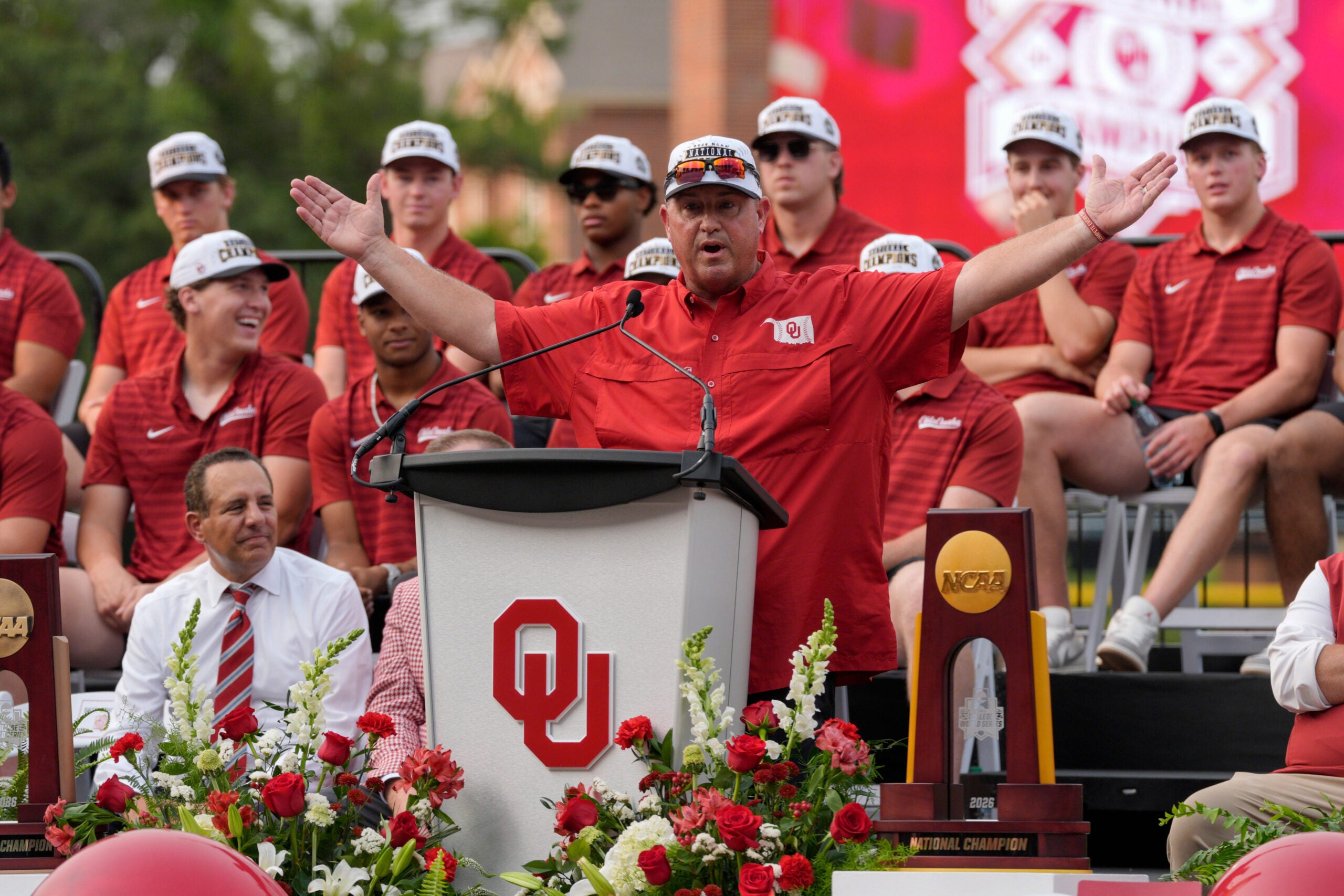 Oklahoma Sooners head coach Skip Johnson baseball National Championship