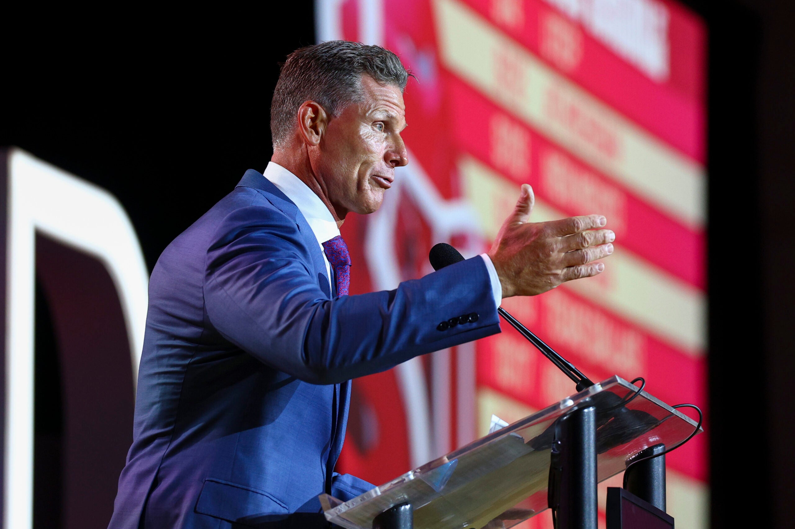 Oklahoma Sooners head coach Brent Venables 2026 SEC Media Days Trell Harris wide receiver injury update