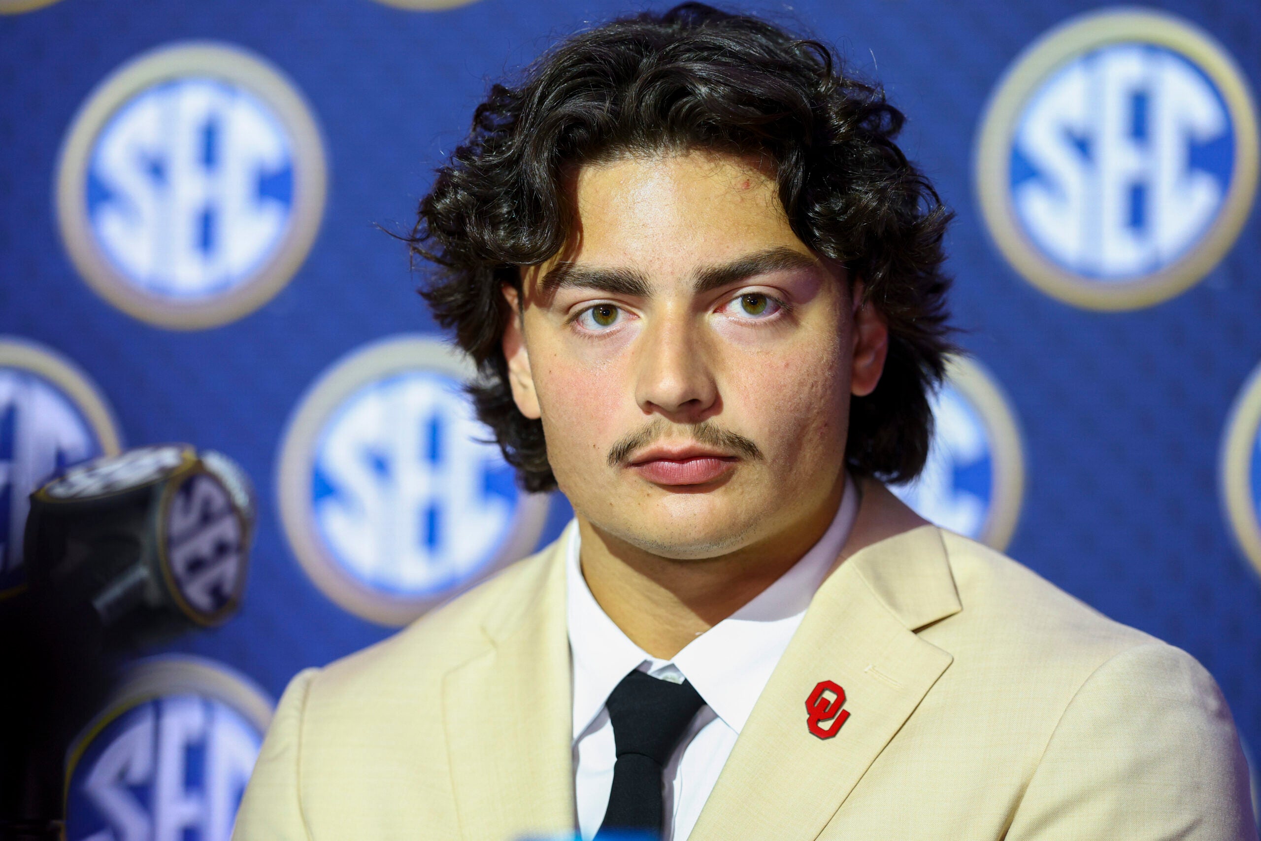 Oklahoma Sooners defensive end edge rusher Taylor Wein SEC Media Days Texas Longhorns