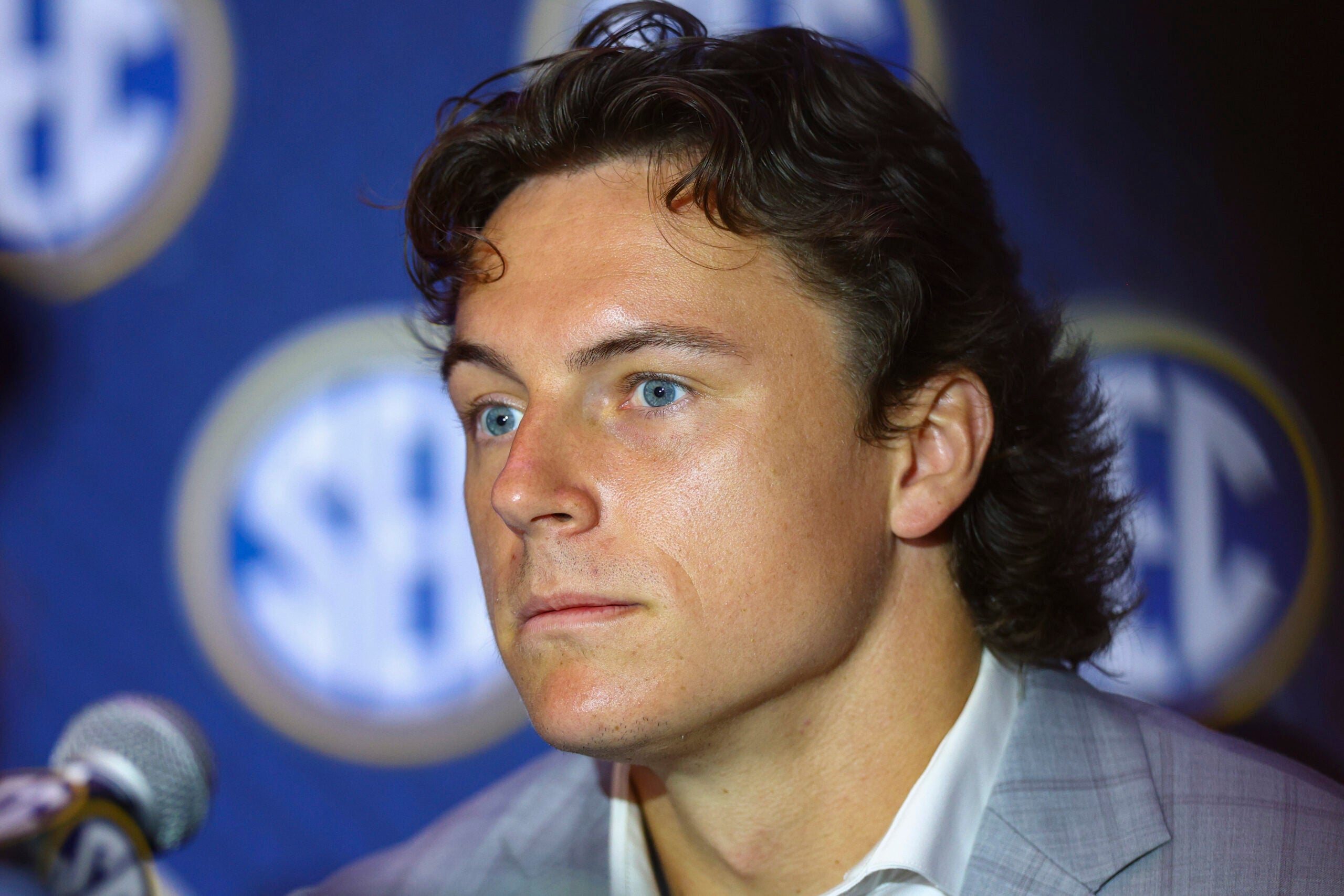 Oklahoma Sooners quarterback John Mateer SEC Media Days