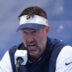 Jul 28, 2026; Oxnard, CA, USA; Dallas Cowboys coach Brian Schottenheimer at training camp opening press conference at River Ridge Playing Fields.