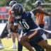 Jul 29, 2026; Lake Forest, IL, USA; Chicago Bears wide receiver Luther Burden III (10) runs on the field during Training Camp at Halas Hall.