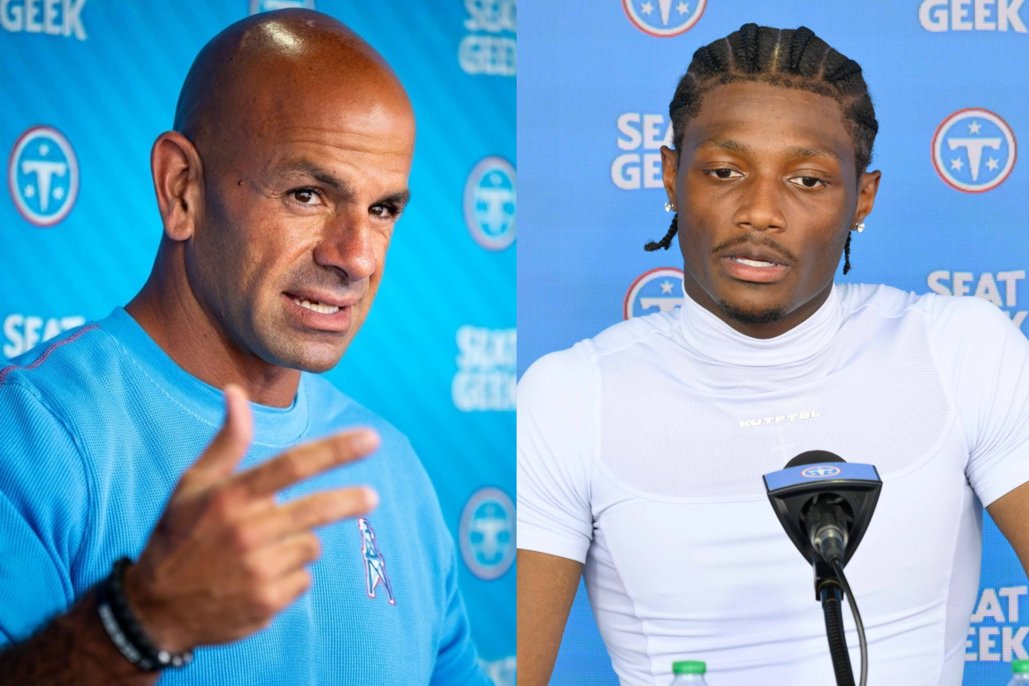 Robert Saleh Carnell Tate Cam Ward Grok Tennessee Titans 2026 season simulation
