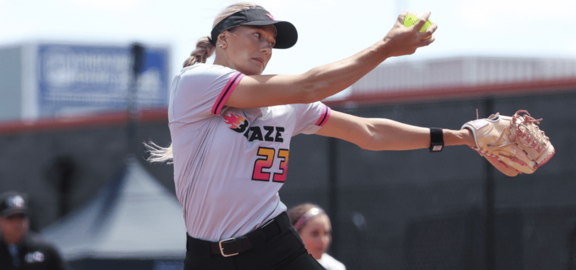 Former Lady Vols star Karlyn Pickens took a hard hit softball off the face