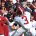 Oct 7, 2023; College Station, Texas, USA; Texas A&M Aggies wide receiver Moose Muhammad III (7) attempts to make a reception as Alabama Crimson Tide defensive back Terrion Arnold (3) /defends during the second quarter at Kyle Field.