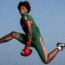 Lawrence North’s Monshun Sales poses for a photo Thursday, July 24, 2025, at Decatur Central High School in Indianapolis.