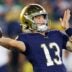 Notre Dame quarterback CJ Carr throws a pass in the second half of a NCAA football game against Texas A&M at Notre Dame Stadium on Saturday, Sept. 13, 2025, in South Bend.