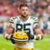 Oct 19, 2025; Glendale, Arizona, USA; Green Bay Packers tight end Tucker Kraft (85) against the Arizona Cardinals at State Farm Stadium.