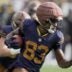 Green Bay Packers wide receiver Savion Williams (83) returns a kickoff 33 yards during the second quarter of their game against the Carolina Panthers Sunday, November 2, 2025 at Lambeau Field in Green Bay, Wisconsin.