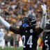Nov 2, 2025; Pittsburgh, Pennsylvania, USA; Pittsburgh Steelers cornerback Joey Porter Jr. (24) celebrates after a play during the fourth quarter against the Indianapolis Colts at Acrisure Stadium.